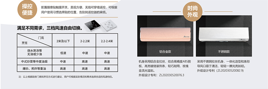 隔斷油煙機，操控便捷